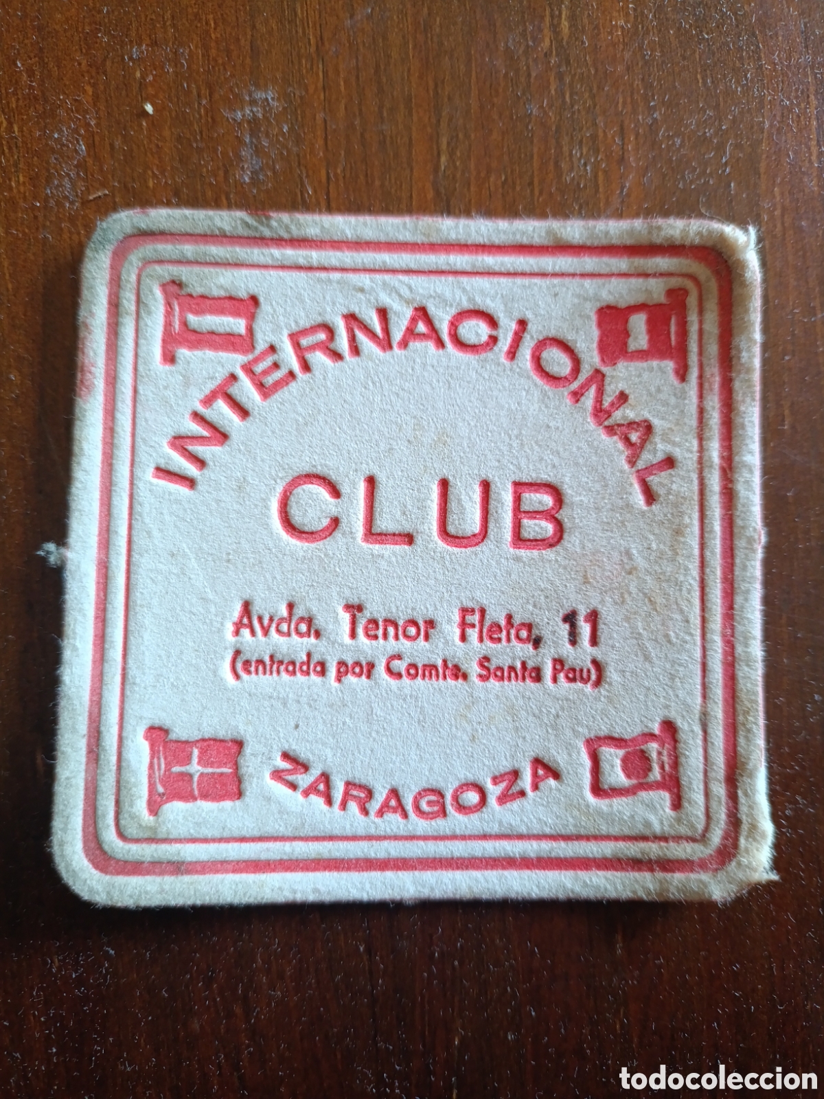 Otros art&iacute;culos de coleccionismo en papel: INTERNACIONAL CLUB ZARAGOZA [ POSAVASOS A&Ntilde;OS 40-50 ]