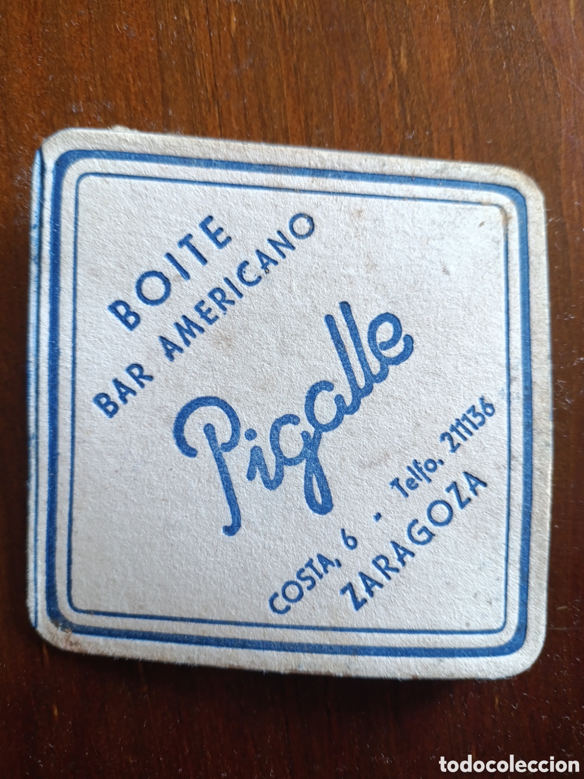 Otros art&iacute;culos de coleccionismo en papel: BOITE BAR AMERICANO PIGALLE ZARAGOZA [ POSAVASOS A&Ntilde;OS 40-50 ]