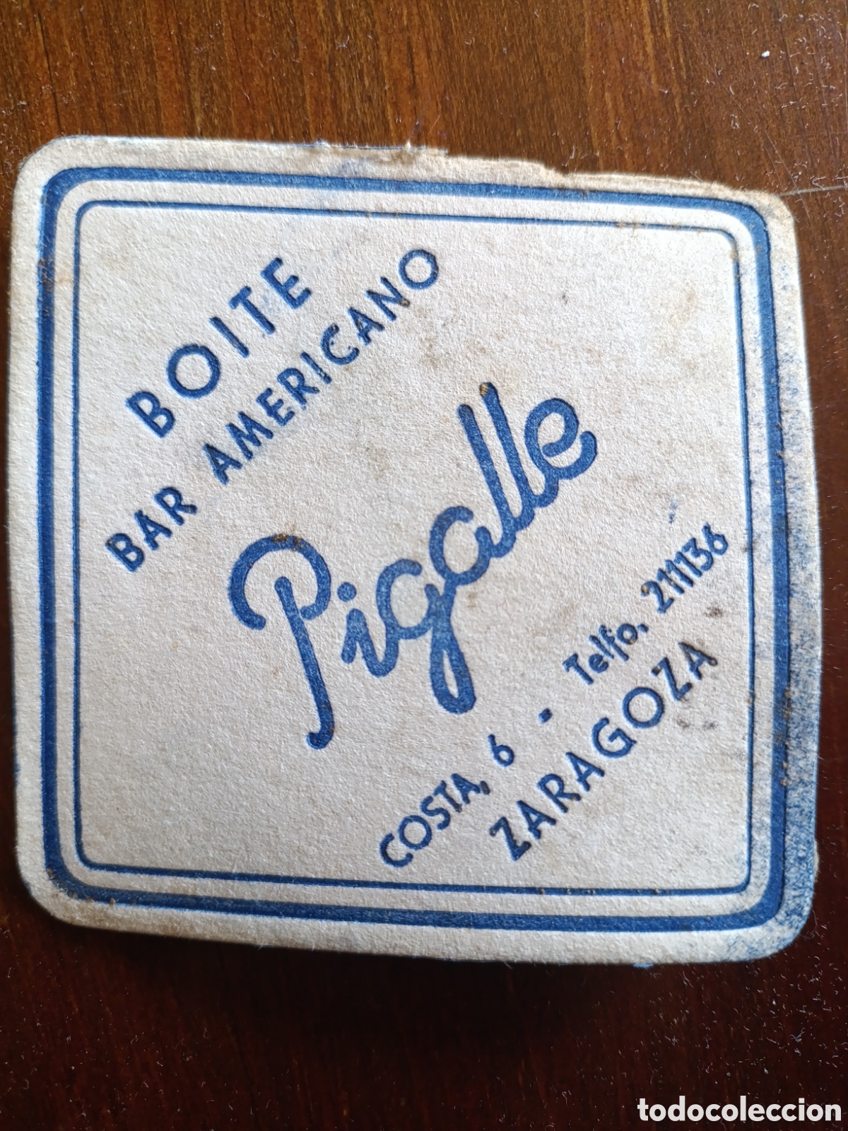 Otros art&iacute;culos de coleccionismo en papel: BOITE BAR AMERICANO PIGALLE ZARAGOZA [ POSAVASOS A&Ntilde;OS 40-50 ]