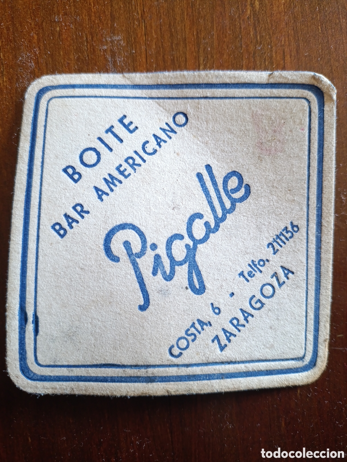Otros art&iacute;culos de coleccionismo en papel: BOITE BAR AMERICANO PIGALLE ZARAGOZA [ POSAVASOS A&Ntilde;OS 40-50 ]
