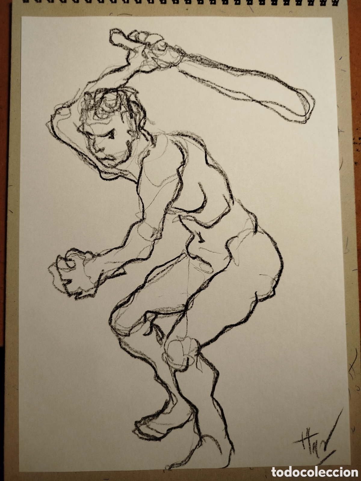 Otros art&iacute;culos de coleccionismo en papel: Dibujo original modelo masculino