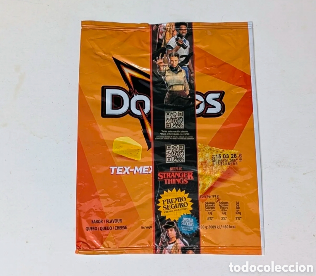 Otros art&iacute;culos de coleccionismo en papel: BOLSA ENVOLTORIO DORITOS STRANGER THINGS