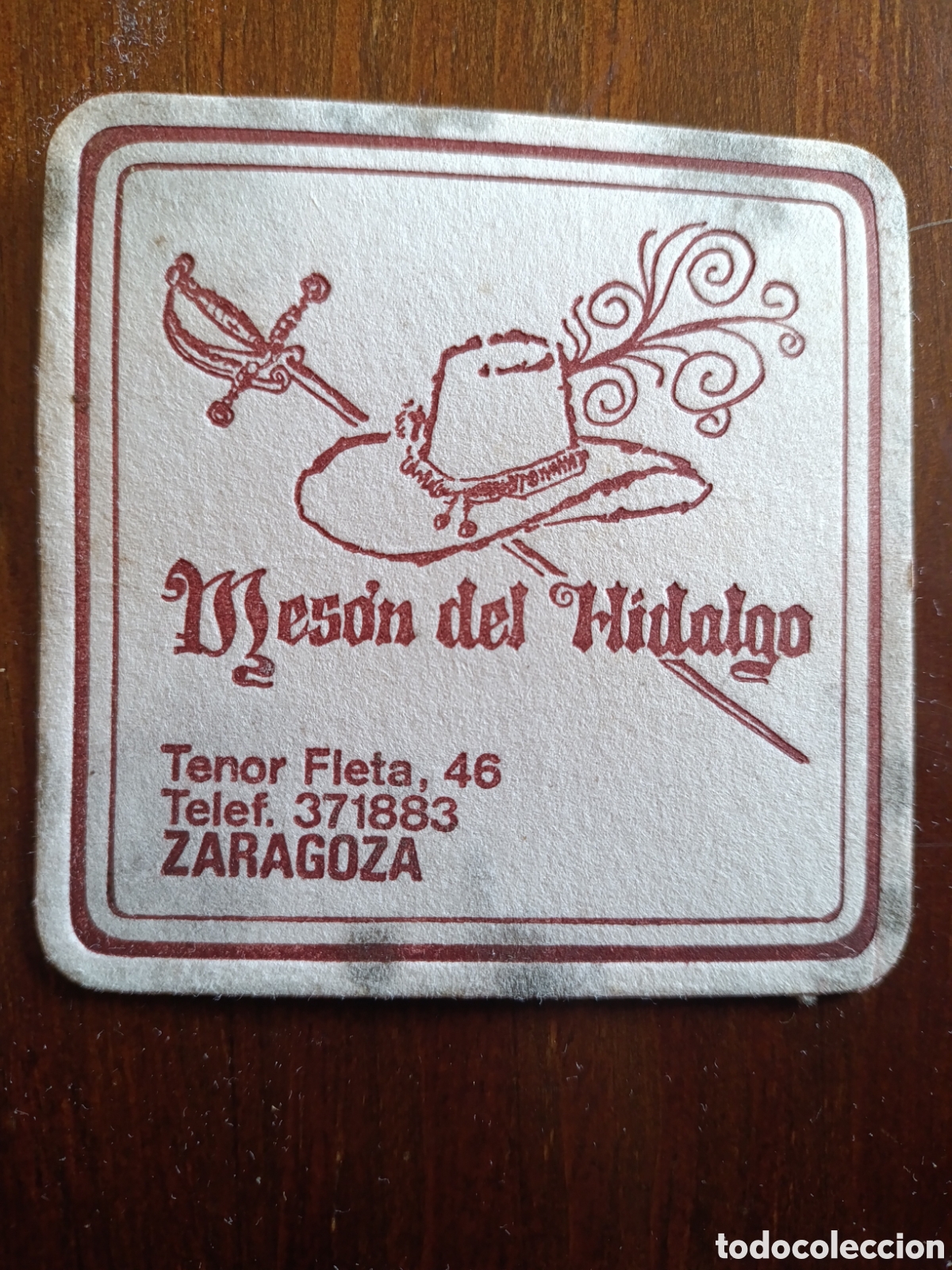 Otros art&iacute;culos de coleccionismo en papel: MES&Oacute;N DEL HIDALGO ZARAGOZA [ POSAVASOS A&Ntilde;OS 40-50 ]