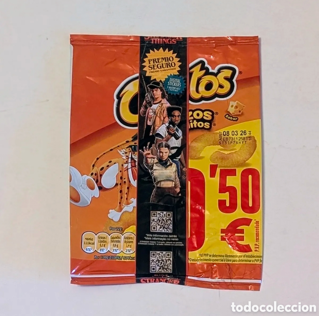 Otros art&iacute;culos de coleccionismo en papel: BOLSA ENVOLTORIO CHEETOS STRANGER THINGS. Netflix
