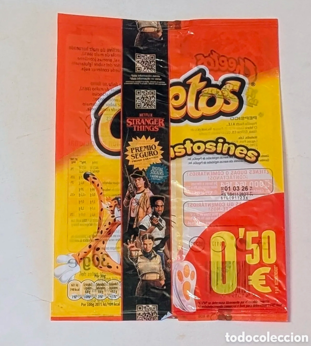 Otros art&iacute;culos de coleccionismo en papel: BOLSA ENVOLTORIO CHEETOS STRANGER THINGS. Netflix