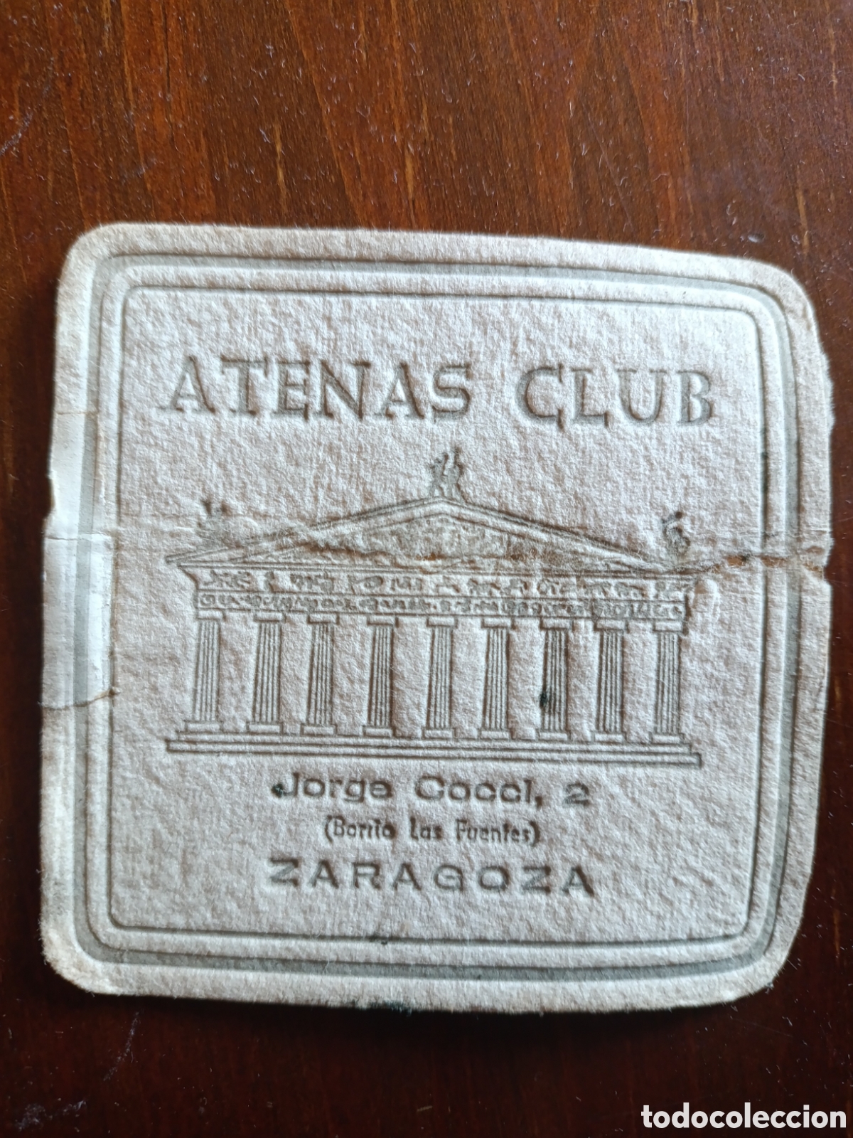 Otros art&iacute;culos de coleccionismo en papel: ATENAS CLUB BARRIO DE LAS FUENTES ZARAGOZA [ POSAVASOS A&Ntilde;OS 40-50 ]