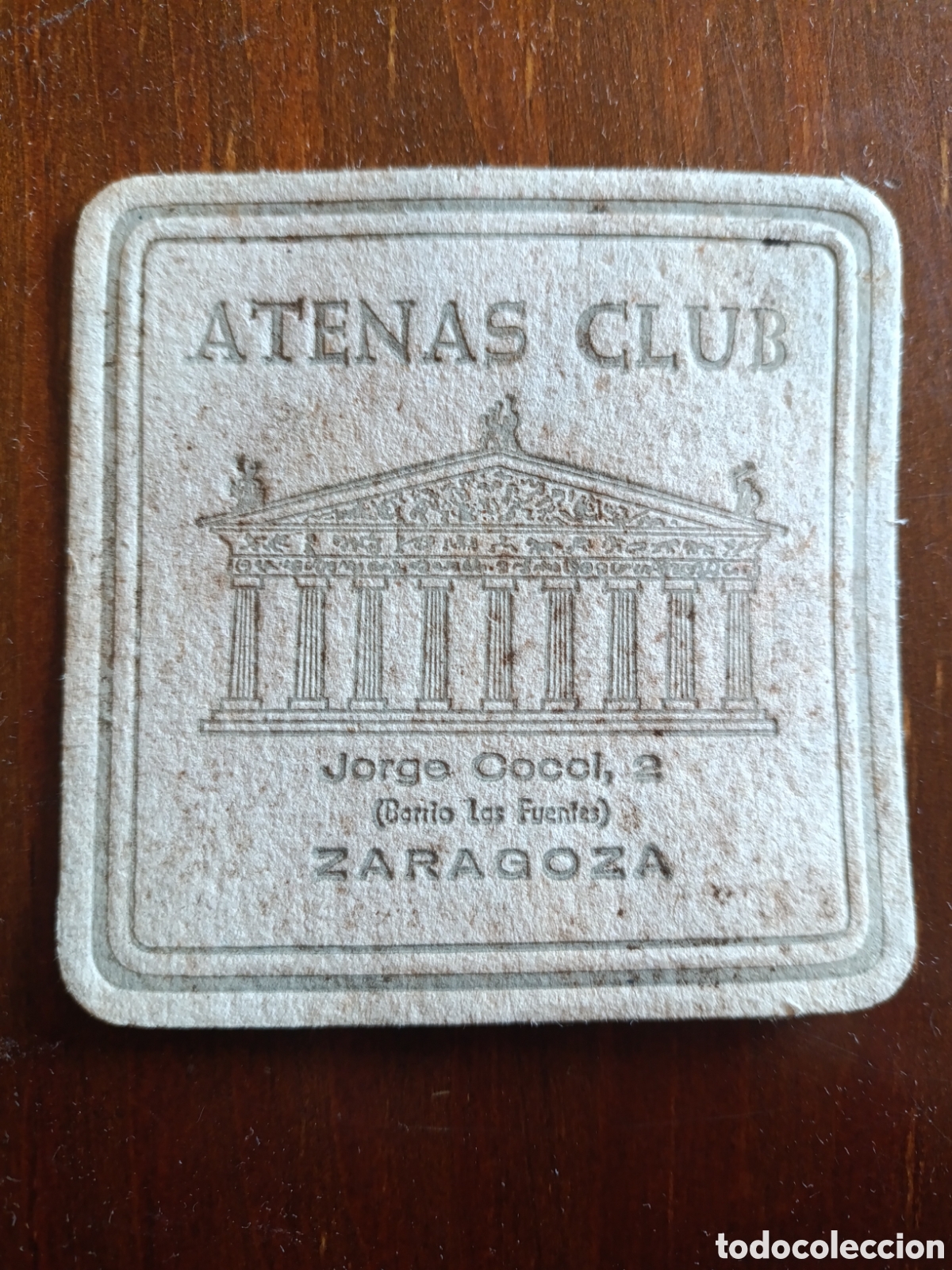 Otros art&iacute;culos de coleccionismo en papel: ATENAS CLUB BARRIO DE LAS FUENTES ZARAGOZA [ POSAVASOS A&Ntilde;OS 40-50 ]