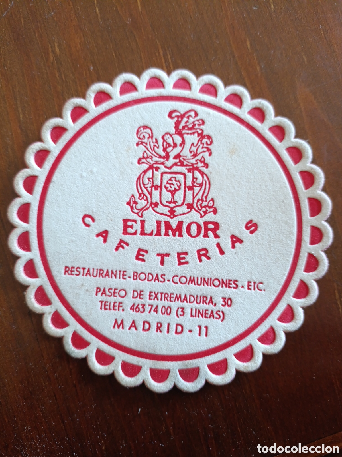 Otros art&iacute;culos de coleccionismo en papel: CAFETER&Iacute;AS Y LIMOR RESTAURANTES BODAS COMUNIONES MADRID [ POSAVASOS A&Ntilde;OS 40-50 ]