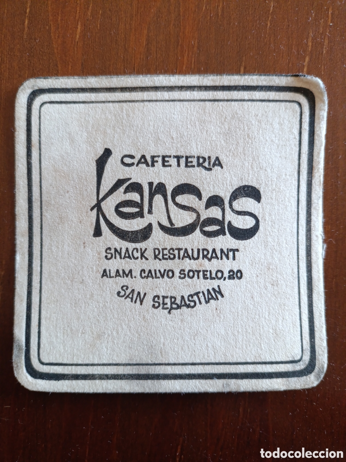 Otros art&iacute;culos de coleccionismo en papel: CAFETER&Iacute;A KANSAS SAN SEBASTI&Aacute;N [ POSAVASOS A&Ntilde;OS 40-50 ]