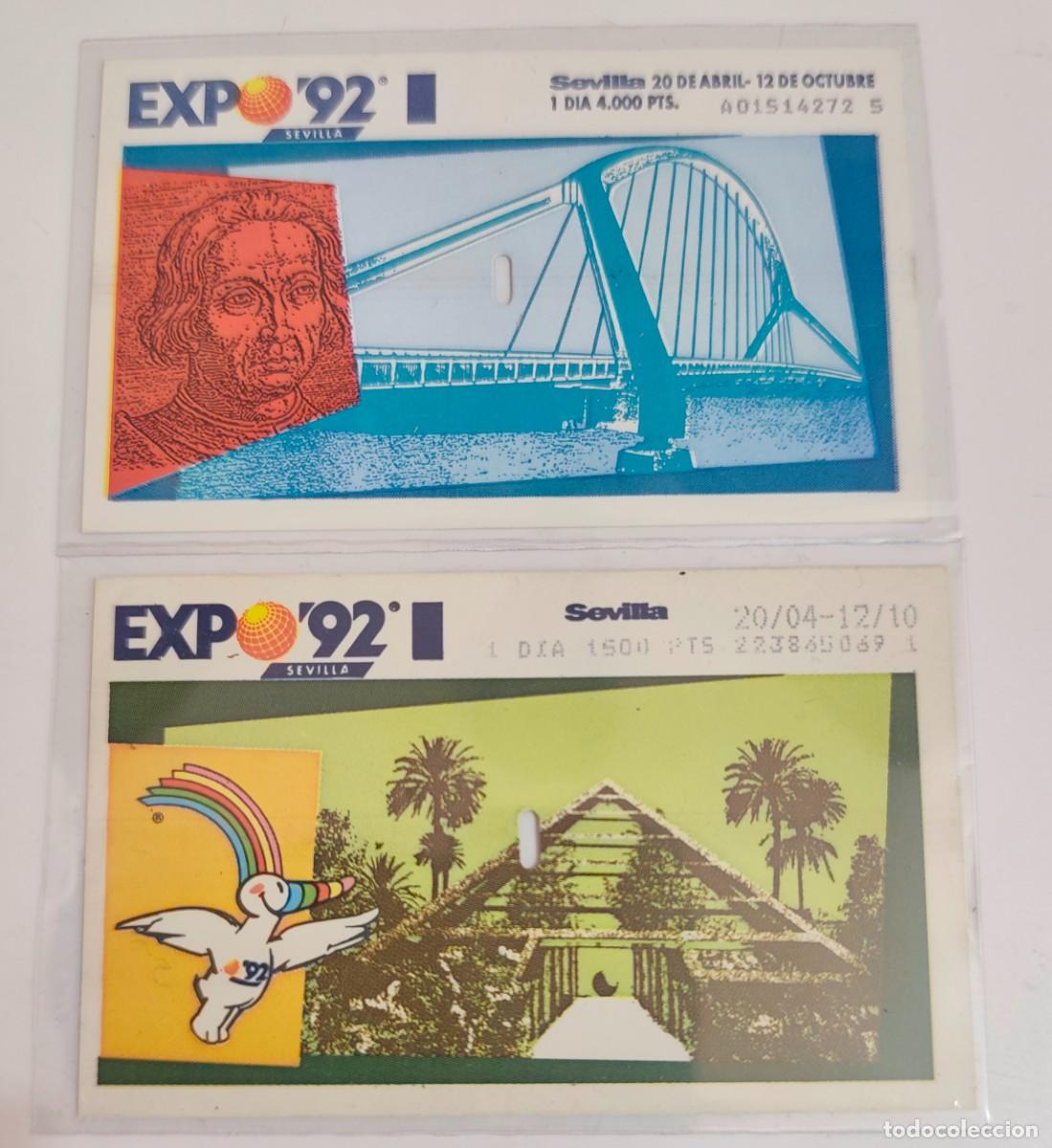 Otros art&iacute;culos de coleccionismo en papel: 2 ENTRADAS EXPO 92 DE SEVILLA - FOTOS ADICIONALES