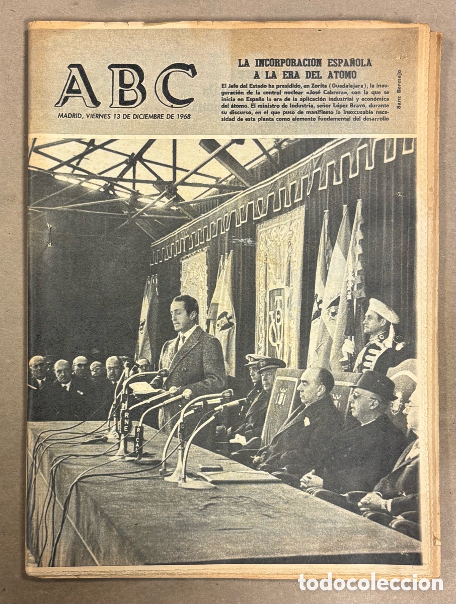 Otros art&iacute;culos de coleccionismo en papel: ABC (13 DICIEMBRE 1968) INAUGURACI&Oacute;N CEBTRAL NUCLEAR DE ZORITA, NIXON PRESIDENTE, ESCULTOR J.L. S&Aacute;NC