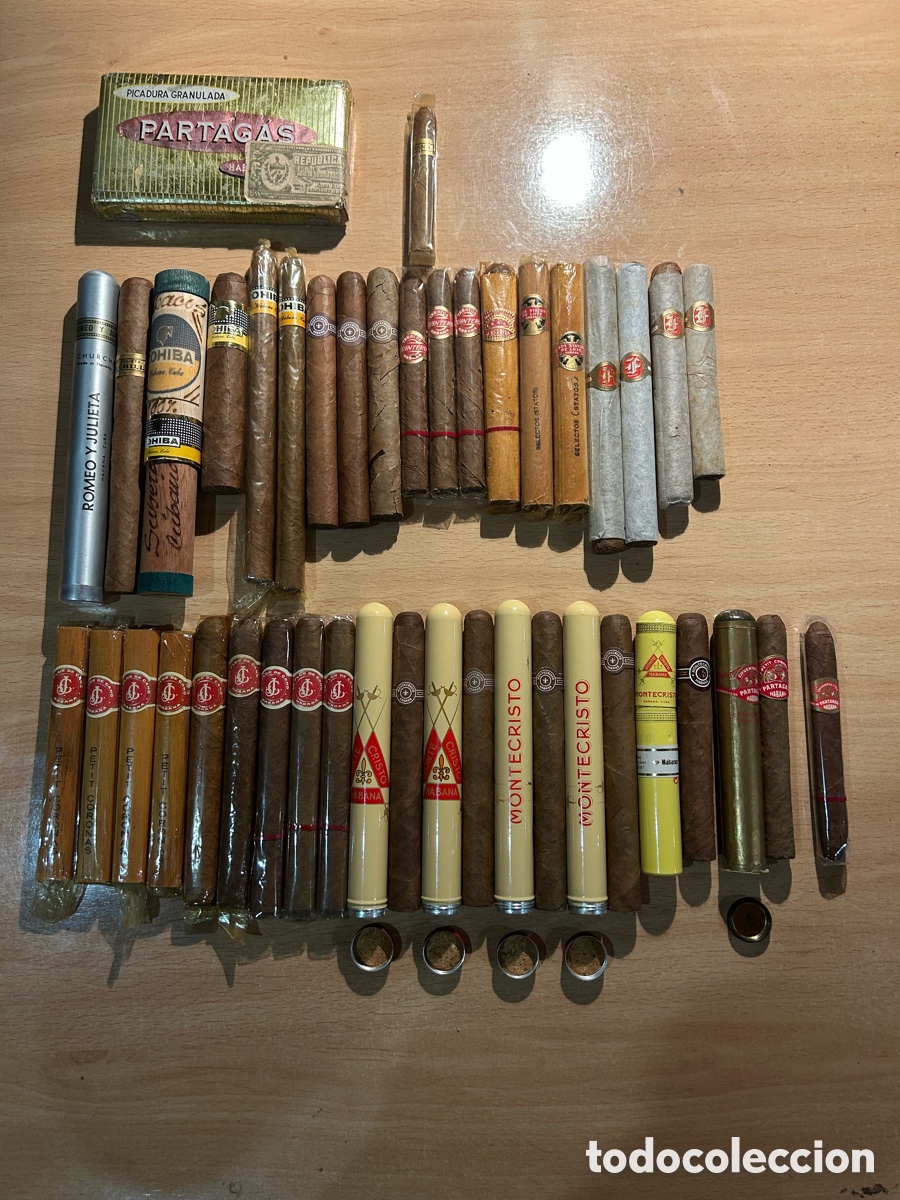 Otros art&iacute;culos de coleccionismo en papel: Lote de 34 puros Habana