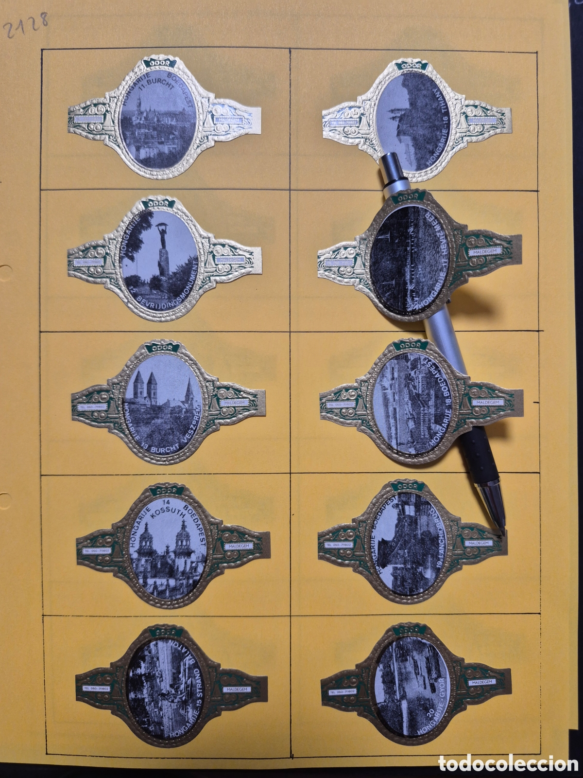 Otros art&iacute;culos de coleccionismo en papel: 20 VITOLAS MARCA JANSSENS ODOR MALDEGEM HONGARIJE SERIE COMPLETA