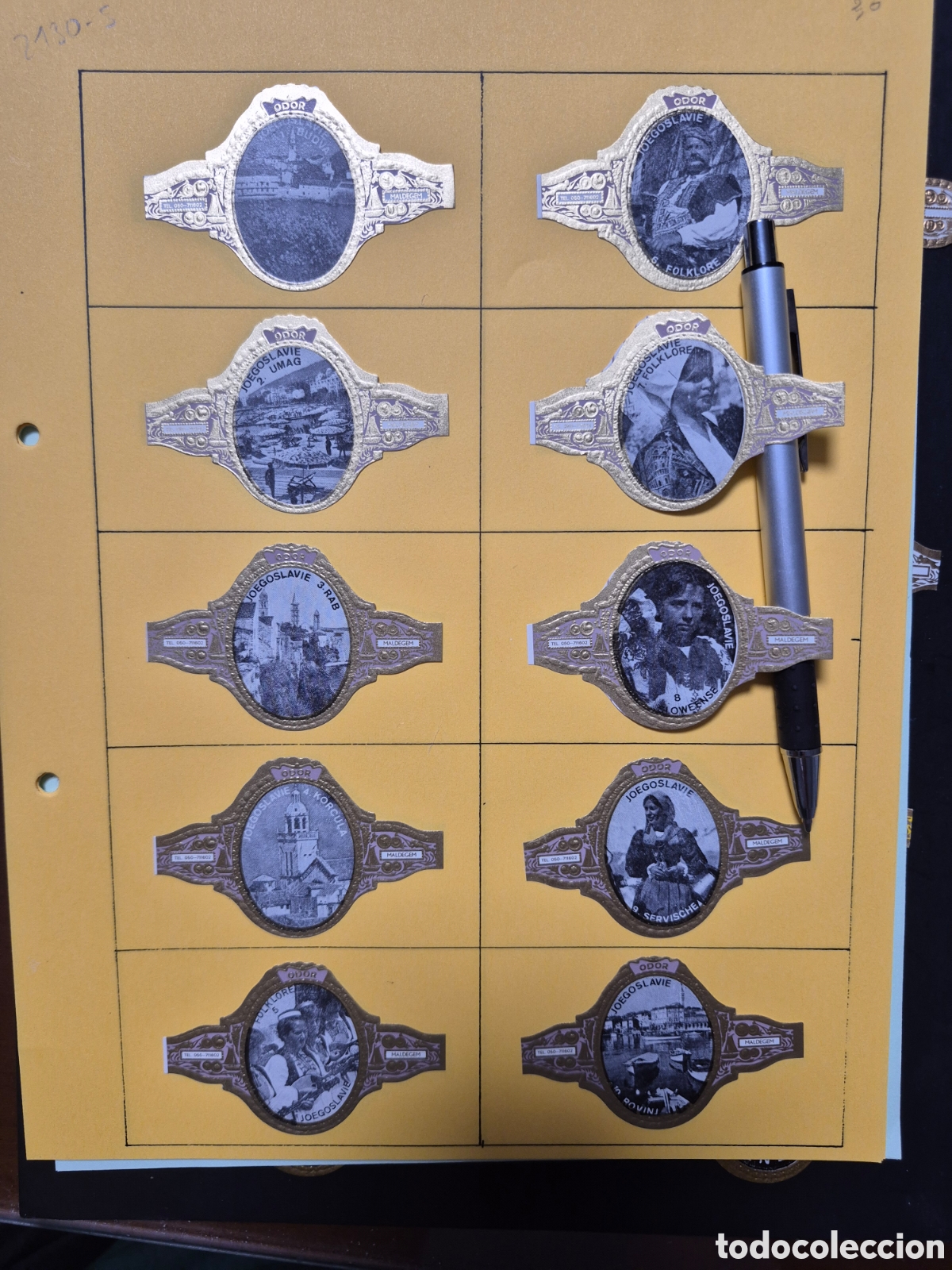 Otros art&iacute;culos de coleccionismo en papel: 20 VITOLAS MARCA JANSSENS ODOR MALDEGEM JOEGOSLAVIE SERIE COMPLETA