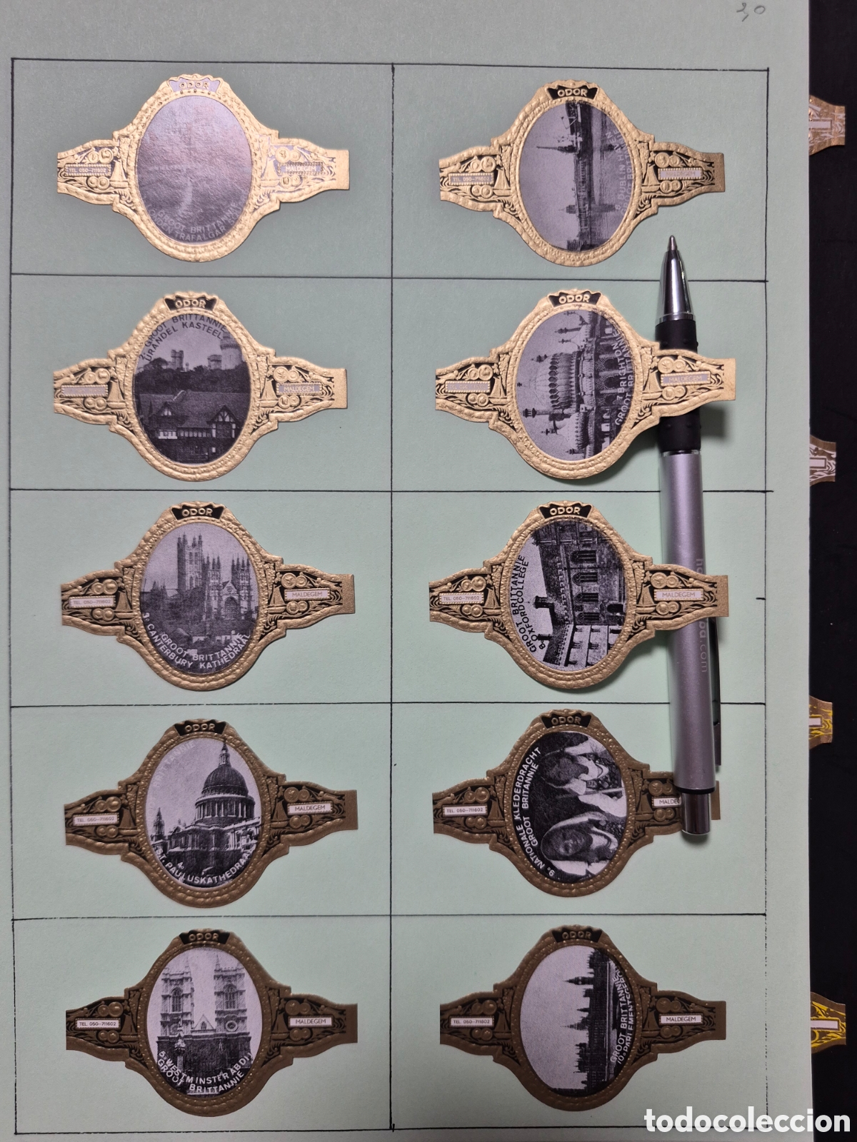 Otros art&iacute;culos de coleccionismo en papel: 20 VITOLAS MARCA JANSSENS ODOR MALDEGEM BRITANNIE SERIE COMPLETA