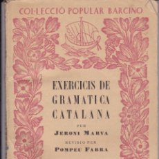 Otros Libros Nuevos en Lenguas Locales: EXERCICIS DE GRAMATICA CATALANA JERONI MARVA ORTOGRAFIA VOLUM 1 COL.LECIIÓ BARCINO BARCELONA 1927. Lote 161434818