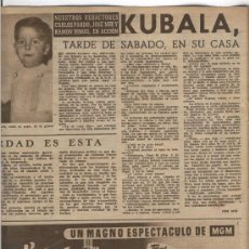 Coleccionismo deportivo: VIDA DEPORTIVA. 1952.LA VERDAD DEL CASO KUBALA. EL BARÇA. FUTBOL. IRA A ITALIA ?BOXEO.ROMERO.