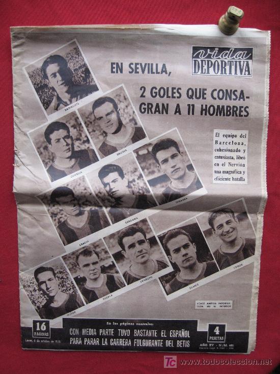 Coleccionismo deportivo: VIDA DEPORTIVA - 1958 - Foto 1