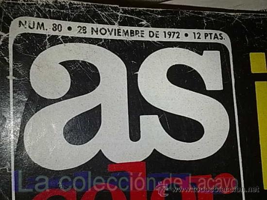 Coleccionismo deportivo: AS COLOR 28-11-72 - Foto 2