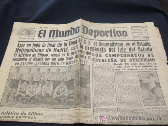 Collezionismo sportivo: EL MUNDO DEPORTIVO - 21 JUNIO 1.943 - PRECIO 25 CENTIMOS -