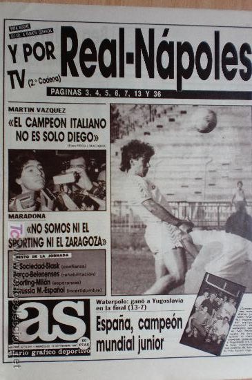 Coleccionismo deportivo: AS-1987-N&ordm;6201 - Foto 1