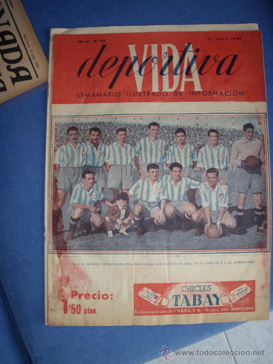 VIDA DEPORTIVA-RCD ESPAÑOL 19-5-1947- (Coleccionismo Deportivo - Revistas y Periódicos - Vida Deportiva)