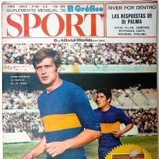 Colecionismo desportivo: SPORT # 68 - ABR 1970 - EL GRAFICO - LUIGI RIVA EL PELE ITALIANO - DI PALMA - CARDENAS -CANTU - 82 P. Lote 25248625