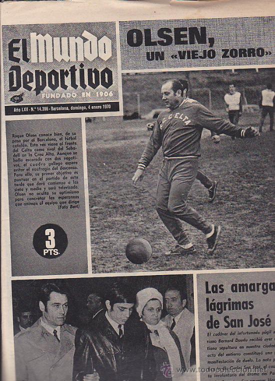 Sammelleidenschaft Sport: PERIODICO DEPORTIVO MUNDO DEPORTIVO 4-1-70