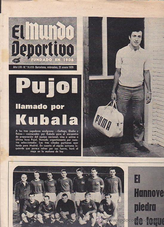 Sammelleidenschaft Sport: PERIODICO DEPORTIVO MUNDO DEPORTIVO 21-1-70