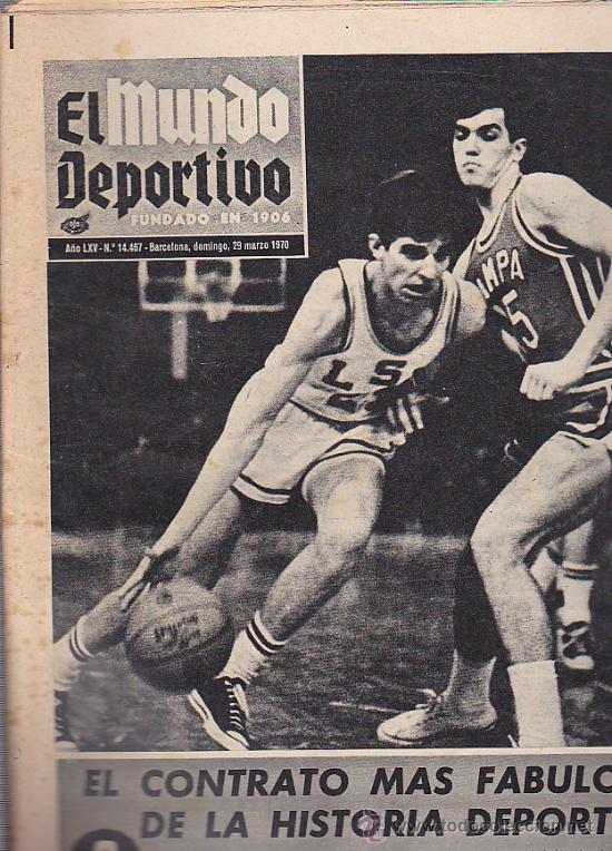 Sammelleidenschaft Sport: EL MUNDO DEPORTIVO 29-3-1970
