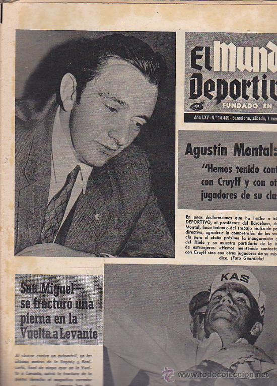 Sammelleidenschaft Sport: EL MUNDO DEPORTIVO 7-3-1970