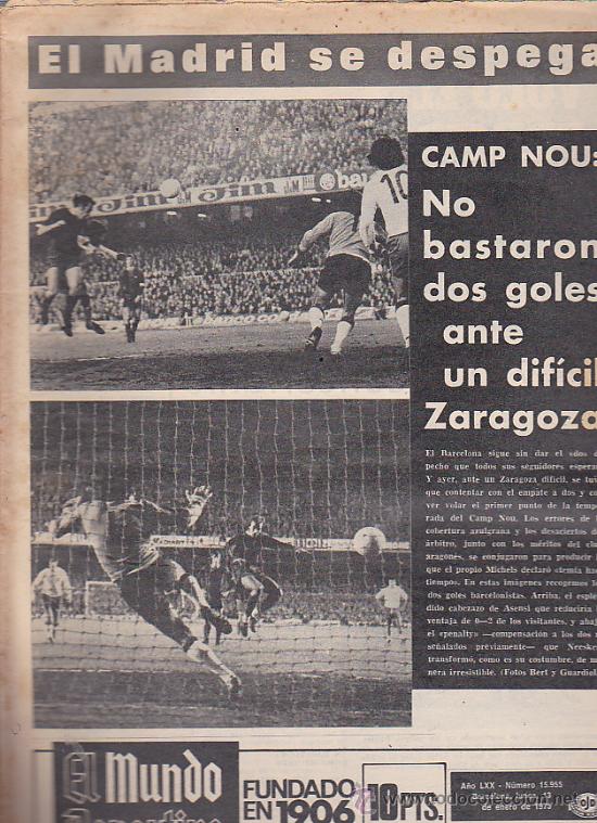 Sammelleidenschaft Sport: EL MUNDO DEPORTIVO 13-1-1975