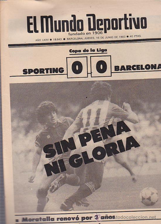 Sammelleidenschaft Sport: EL MUNDO DEPORTIVO 16-6-1983