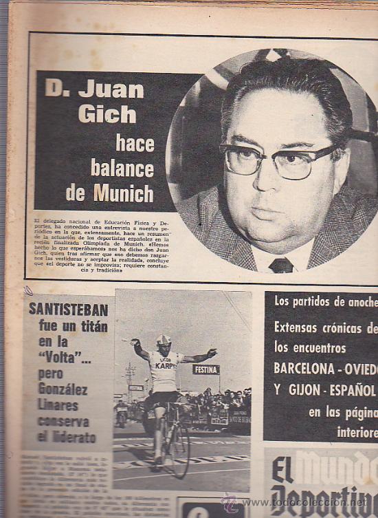 Sports collectibles: EL MUNDO DEPORTIVO 17-9-1972