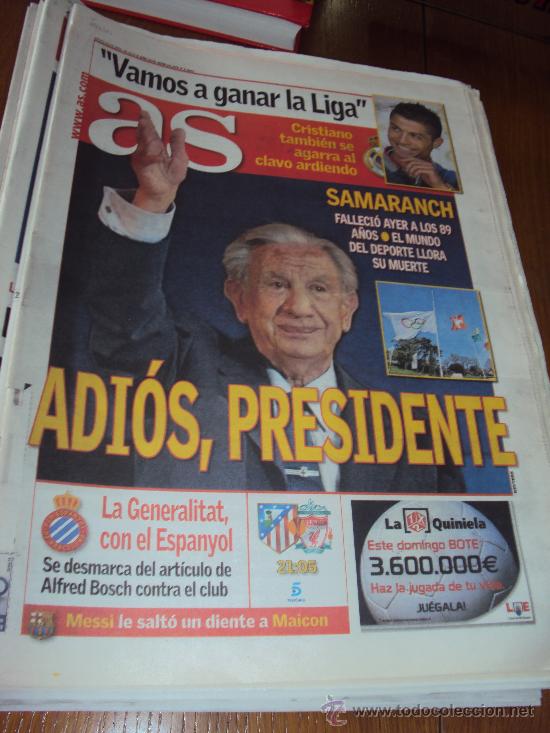 Coleccionismo deportivo: Samaranch. Adios,Presidente. - Foto 1
