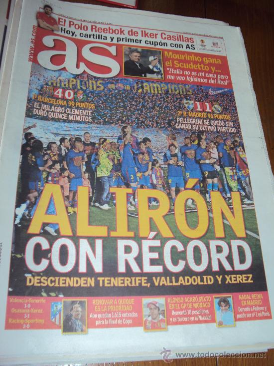Coleccionismo deportivo: Real Madrid . Aliron con Record . - Foto 1