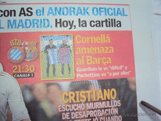 Coleccionismo deportivo: RCD Espanyol . Cornella amenaza al Bar&ccedil;a . - Foto 2