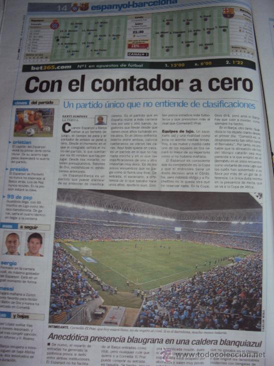 Coleccionismo deportivo: RCD Espanyol . Cornella amenaza al Bar&ccedil;a . - Foto 3