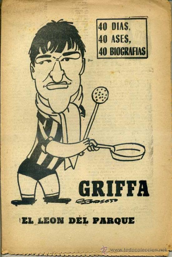 Coleccionismo deportivo: GRIFFA, EL LE&Oacute;N DEL PARQUE (MARCA, 1965) - Foto 1