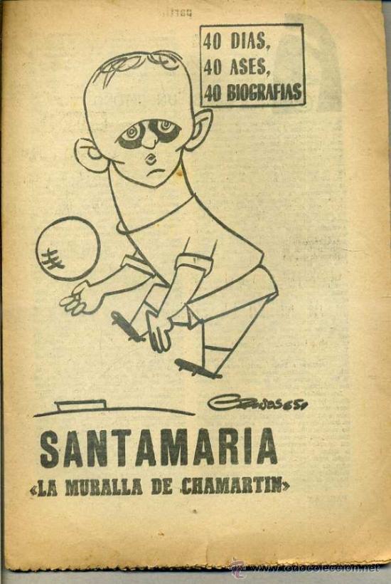 Coleccionismo deportivo: SANTAMARIA, LA MURALLA DE CHAMARTIN (MARCA, 1965) - Foto 1