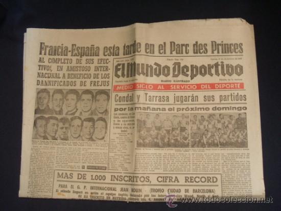 Collezionismo sportivo: EL MUNDO DEPORTIVO - 17 DICIEMBRE 1959 - N&ordm; 11.270 -