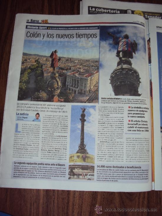 Coleccionismo deportivo: Sport. Colon es del Bar&ccedil;a - Foto 3