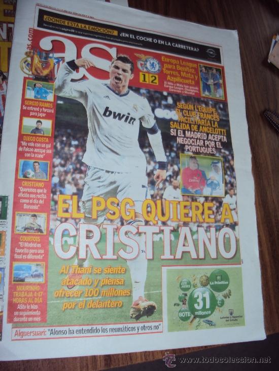 Coleccionismo deportivo: AS.El PSG Quiere a Cristiano. - Foto 1