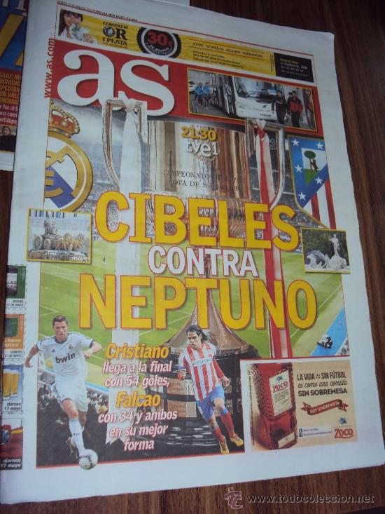 Coleccionismo deportivo: AS. Cibeles contra Neptuno. - Foto 1