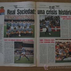 Coleccionismo deportivo: HOJAS REAL SOCIEDAD UNA CRISIS HISTORICA TEMPORADA 91-92 DIARIO AS