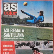 Coleccionismo deportivo: REVISTA AS COLOR Nº 12 SANTILLANA-CABRERO MARCEL DOMIGO-CHURRUCA SPORTING-VAVA CORDOBA CF-QUINO