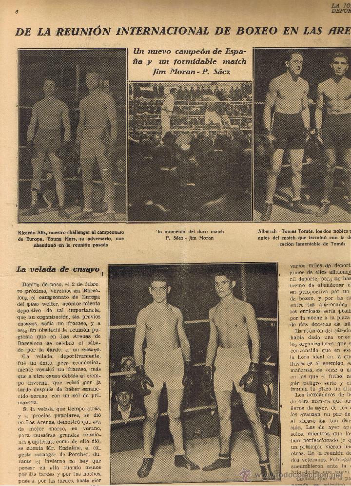 Coleccionismo deportivo: SUPLEMENTO GRÁFICO LA JORNADA DEPORTIVA - Nº 206 - AÑO III - DICIEMBRE 1923 - - Foto 4 - 42927716