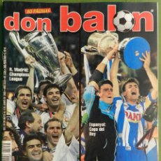 Coleccionismo deportivo: REVISTA DON BALON Nº 1285 2000 REAL MADRID CAMPEON CHAMPIONS LEAGUE 99/00-ESPANYOL COPA REY-POSTER. Lote 43680196