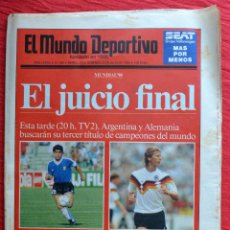 Colecionismo desportivo: EL MUNDO DEPORTIVO - Nº 21189 - 8 JULIO 1990 - MUNDIAL FUTBOL 90 - ARGENTINA Y ALEMANIA . Lote 44756057