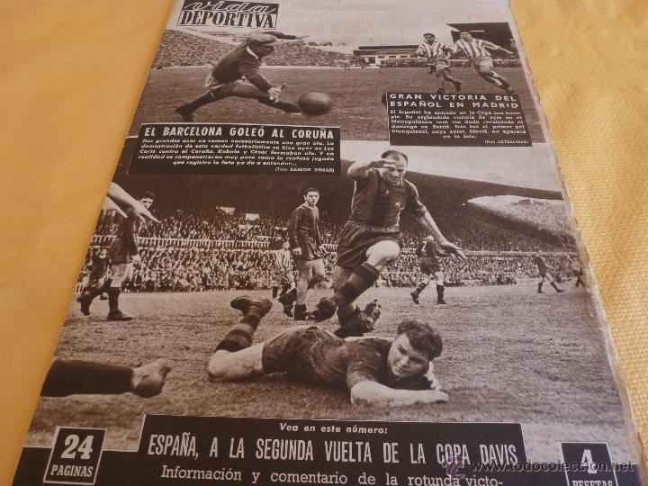 VIDA DEPORTIVA Nº:450(3-5-54)AT.MADRID 1 ESPAÑOL 3 Y BARÇA 4 CORUÑA 0-FOTOS (Coleccionismo Deportivo - Revistas y Periódicos - Vida Deportiva)